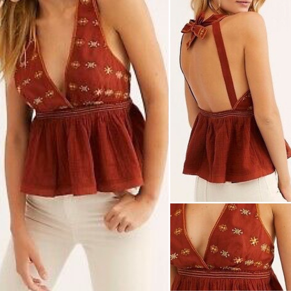 NWT Free People “Your Love Song” Halter / Crop Top
